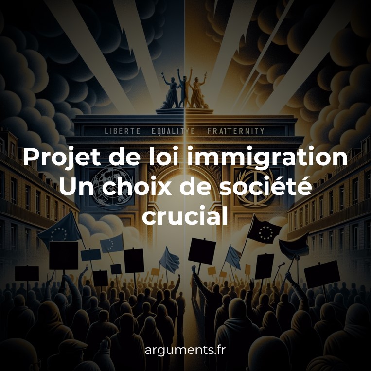 Projet de loi immigration Un choix de société crucial arguments